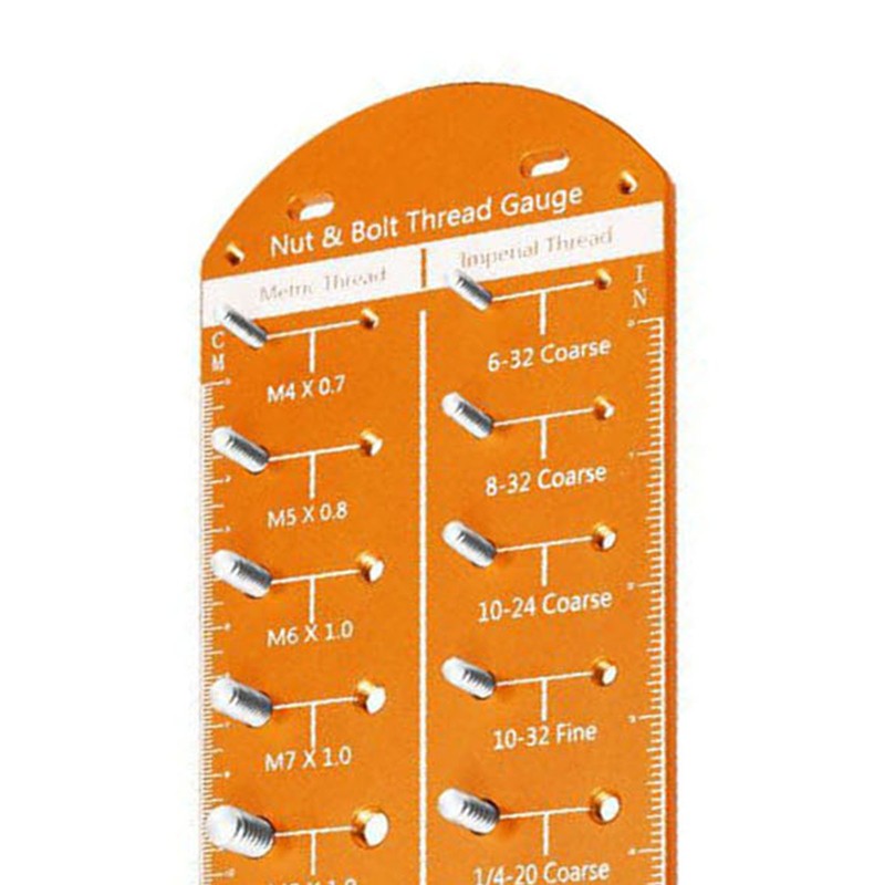 Nut and Bolt Thread Checker 14 Inch and 14 Metric