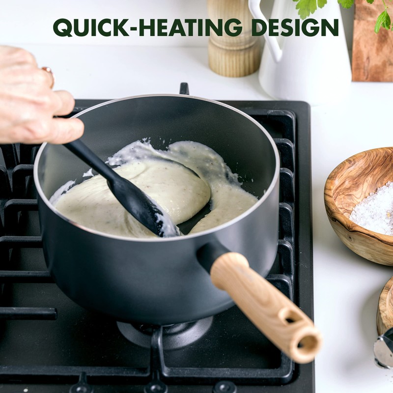 GreenPan Hudson Healthy Ceramic Nonstick, 4 Piece Cookware Pots and