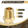 sourcing map 5Pcs Brass Pipe Fitting, 3/16" OD x 1/8"