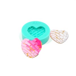 Concha bread heart Multi-Project Silicone mold MS (General Purpose, Small (1.1 inch)) NC038