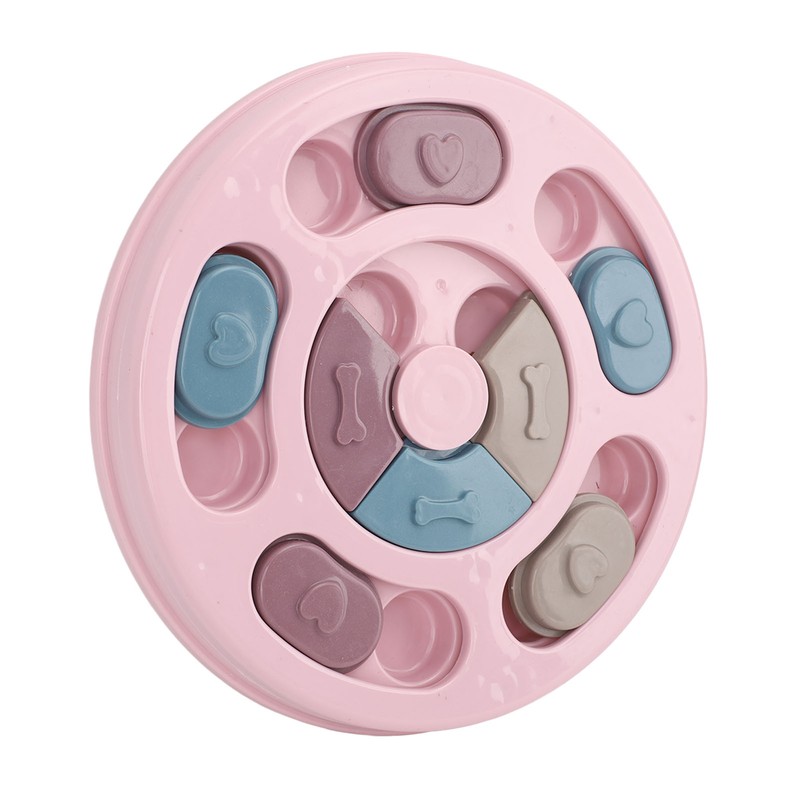 Pet Treat Puzzle Toy Interactive Prevent Slip Round Dog Slow