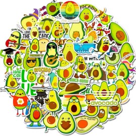 100 Pegatinas De Aguacate Con Dibujos Animados, Bonitas Frut