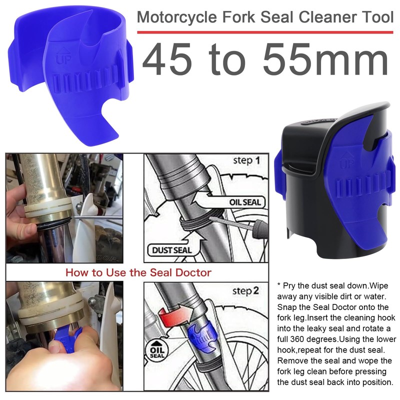 Windance Motorcycle Fork Seal Saver Cleaner,Front Fork Seal Clean Tool,