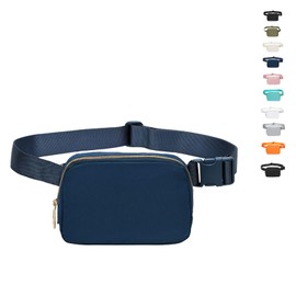 Uwiyo Bumbags for Ladies Belt Bag for Women Men Small Crossbody Bags for Women Fashion Fanny Pack Waist Bag with Adjustable Strap for Travel Outdoors Running Hiking (Navy)