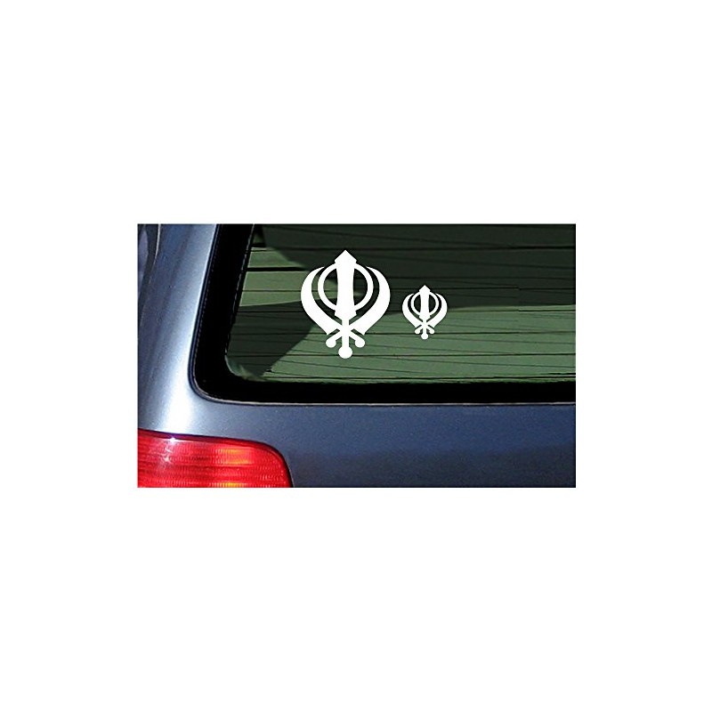 Sikh Khanda Symbol Vinyl Decal Window Sticker Religious Pride Faith
