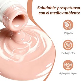 Cherimoya Esmalte en Gel Multicolor para Uñas 15ml-Rosa Nude