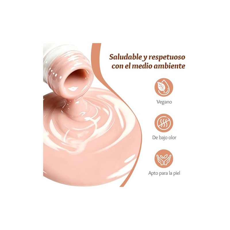 Cherimoya Esmalte en Gel Multicolor para Uñas 15ml-Rosa Nude
