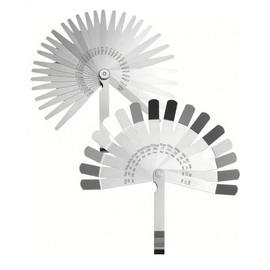 HARDELL Feeler Gauges 0.001-0.04", 32 Blades Feeler Gauge & 16 Blades Offset Gauge, Feeler Gauge Set Steel Metric/Inch, Feeler Gauges for Values Spark Plug Gaps Width Thickness Measuring Tools