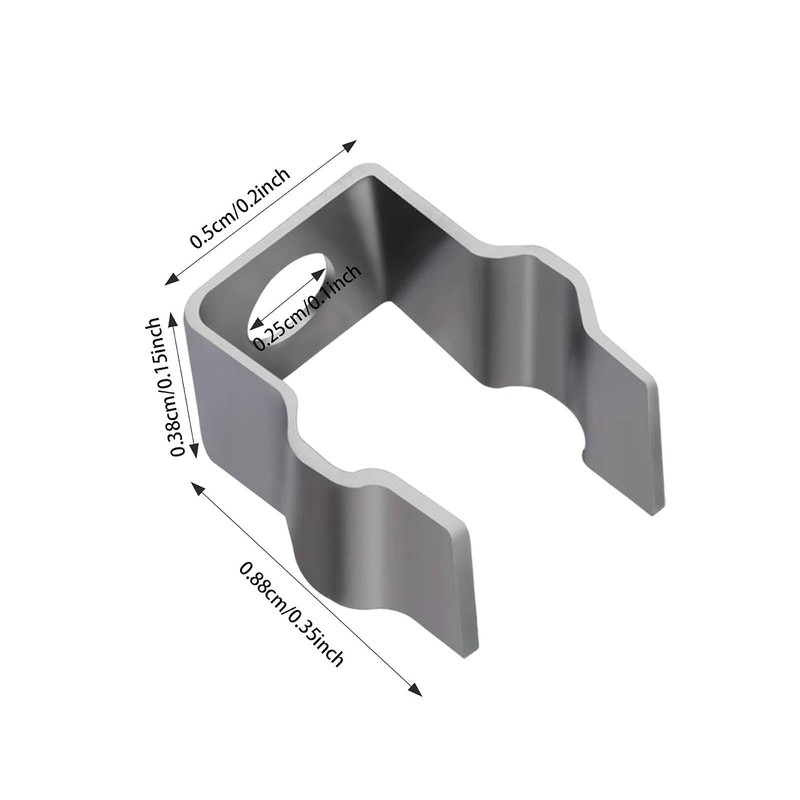Qianly Set of 3 Replacement Clips for Side Brush on