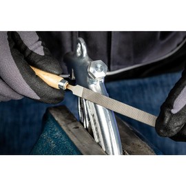 PFERD 4" Key File Set 265 B, 6-Piece – with Wooden Handles & Plastic Pouch – for Fine and Delicate Filing – Part 17012