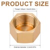 10pcs 3/8'' NPT Brass Pipe Cap, Brass Fittings with Rubber