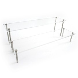 J-STAGE Acrylic Hinodan (Metal Legs) Acrylic Stand, Transparent Collection, Figure, Stand, 2 Tier Set (2 x 2 x 3.9 inches (50 mm & 100 mm)