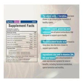 Fertility Blend L-Carnitina Comprimidos Veganos Energía 60 Porciones                                                                                  