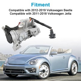 WMPHE Ignition Lock Housing Switch Cylinder Replacement for 5C6905841 5C6-905-841 Compatible with Volkswagen VW Beetle 2012-2019 Jetta 2011-2018