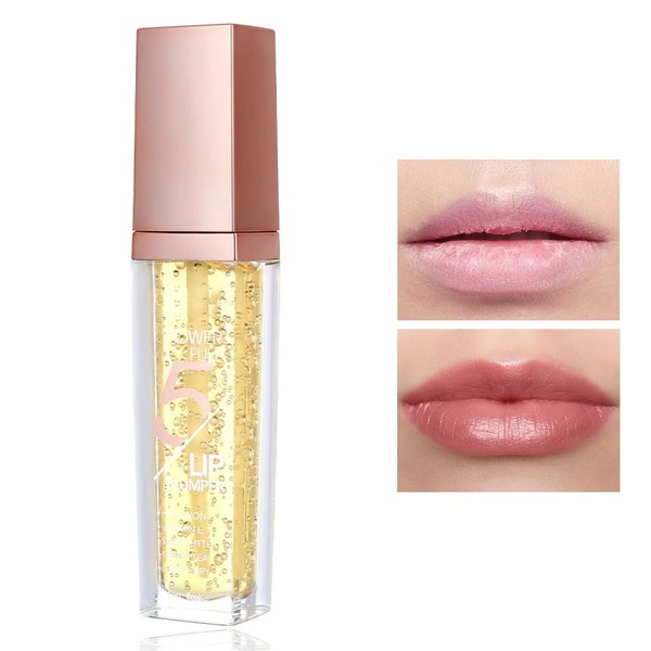 Lip Plumper Gloss,Moisturizing Lip Plumping Lip Gloss,Nourishing Lip Plump Lip Care Products,for Reducing Fine Lines and Smoothing Lips,Creating Elastic and Softer Lips