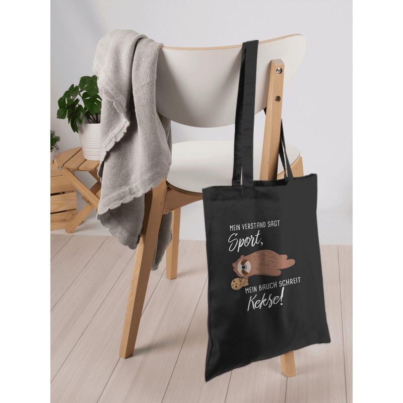 Shirtracer - Cotton Bag - Sayings Statement - Mein Bauch