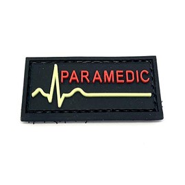 Patch Nation Paramedic Glow in the Dark PVC Airsoft Paintball Velcro Morale Patch