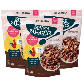 Seven Sundays Nut Granola Cereal, Day Dream Dark Chocolate Raspberry, 20 Oz Bag