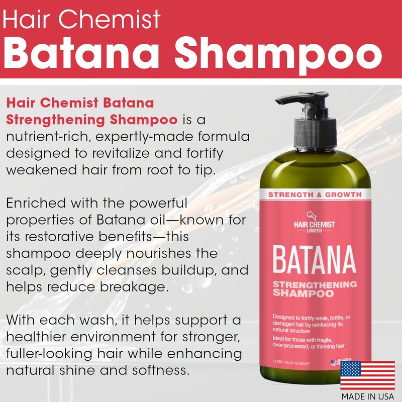 Hair Chemist Batana Strengthening Shampoo 33.8 oz. - Strengthening Batana