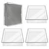 4 Pcs Plastic Sofa Seat Cushion Covers Clear PVC Waterproof