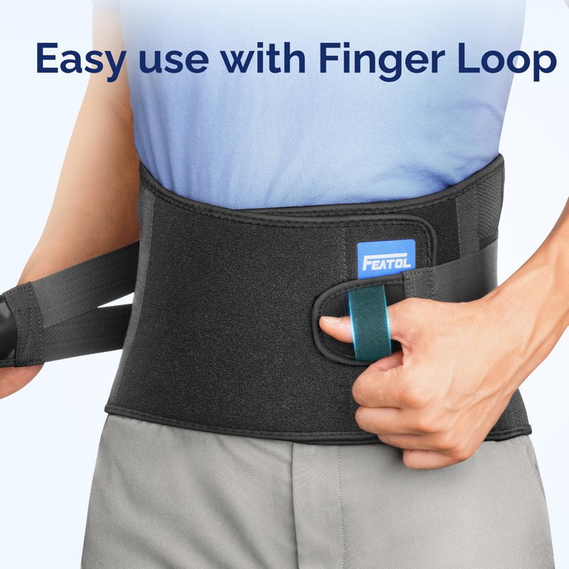 FEATOL Lower Back Brace with 5 Reinforced Stays for Women