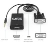 KUNSON VGA to HDMI Audio USB Conversion Cable, Slim Design,