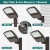 kadision LED Parking Lot Light with Dusk-to-Dawn Photocell, 150W/100W/75W Adjustable