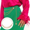 2Pcs Fashionable Layer Waist Chain Belt Beautiful Charming Multilayer Metal