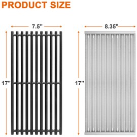 Grill Grates and Emitter Plates for Charbroil Commercial TRU-Infrared 3 Burner 463242516 463242515 466242515 466242615 463243016 463367516 463367016 466242516 463342620, G466-0025-W1A G466-2400-W1