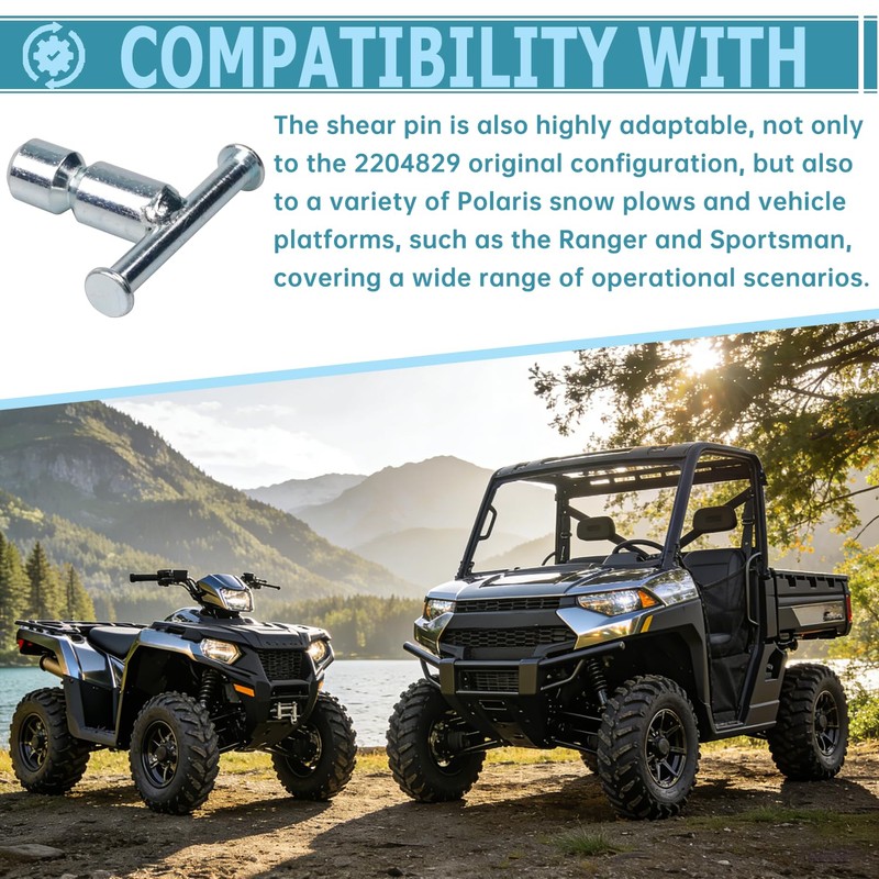 2204829 Shear Pin and Plow Locking Pin Replacement for Polaris