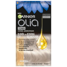 Olia Toner 9.1 Cool Blonde, Anti-Yellow Tint Intensive Tint for Blonded Hair, for Highlights, Balayage & Ombré, Vegan Formula without Ammonia, For Radiant Shine