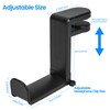 HO2NLE Headphone Stand Holder with Cable Clip Black Headphone Holder