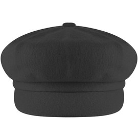 kangol Unisex Wool Spitfire Flat Cap, Grey (Dark Flannel), Large (Manufacturer Size:Large)