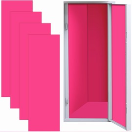 AmazingSpark 4 Pcs 36 x 12 Inches School Locker Magnetic Wallpaper Removable Locker Accessories Decor Wall Magnetic Sticker Trimmable Easy Install for Student School University Office(Rose Pink)