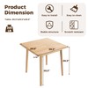DELAVIN 29.5" Solid Wood Dining Table, Square Kitchen Desk, Modern
