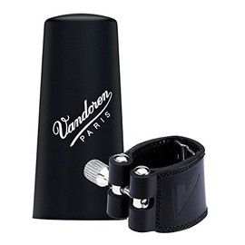 Vandoren LC24P Leather Ligature and Plastic Cap for Bass Clarinet with 3 Interchangeable Pressure Plates