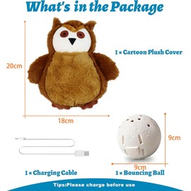 HEYIDAMAI Moving Dog Toy, Dog Toy, Movable Electric, Interactive Dog Toy, Active Movable Pet Plush Toy with Sound and Bouncing for Dogs and Cats