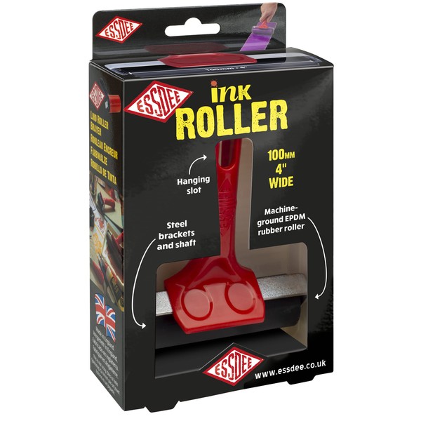 Essdee Ink Roller/Brayer 100 mm, Red, 100mm