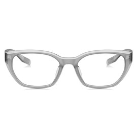 BOLON Acetate Clear Lens Prescription Fashion Cat Eye Eyeglass Frame for Women Teens BF3000, Translucent Grey/Demo Lens, 53mm