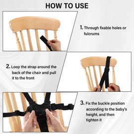 High Chair Harness, Adjustable Replacement High Chair Straps Universal 5 Point Harness Safety Highchair Straps Baby Seat Belt for Children Kid Pram Buggy Pushchair