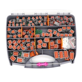 601 Pcs for DT Deutsch Connector Kit,Gray 2 3 4 6 8 12 Pin DT Connectors Size 16 Stamped Formed Contacts(14-18AWG),DT Connector Removal Tool Included
