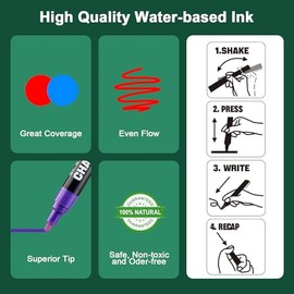 SILENART Chalk Markers - Vibrant 8 Pack - Dry Erase Markers Pen - Liquid Chalk Markers for Blackboard Chalk Board Windows Glass Acrylic Calendar Board - Erasable Chalk Marker (Neon)