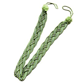 RLMVGBX Green Curtain Tieback, Braided Rope Holdback, 1 Piece, 58 cm