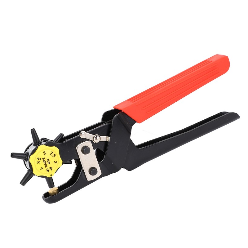 Leather Belt Hole Puncher Heavy Duty Plated Steel 6 Holes