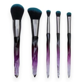 F.A.R.A.H Show Me Magic Brush Set (Amethyst) – 5-Piece Face & Eye Brush Set with Crystal-Like Handles – Vegan & Luxury Bristles