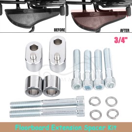 Unbranded Driver FloorBoard Spacer 3/4'' Extension Kit For Harley Electra Tri Glide Trike