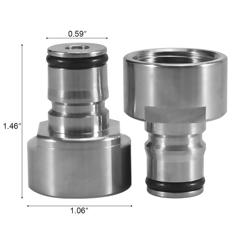 Ball Lock Keg Coupler Adapter - Stainless Steel Ball Lock