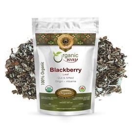 Organic Way Blackberry Leaf Cut & Sifted (Rubus fruticosus) - European Wild-Harvest | Organic & Kosher Certified | Non GMO & Gluten Free | USDA Certified | Origin - Albania (1/2LBS / 8Oz)