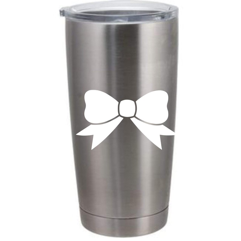 Bow Car Decal- Cheer Bow Tumbler Decal