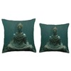 Meditation Buddha Statue In Underwater Throw Pillow